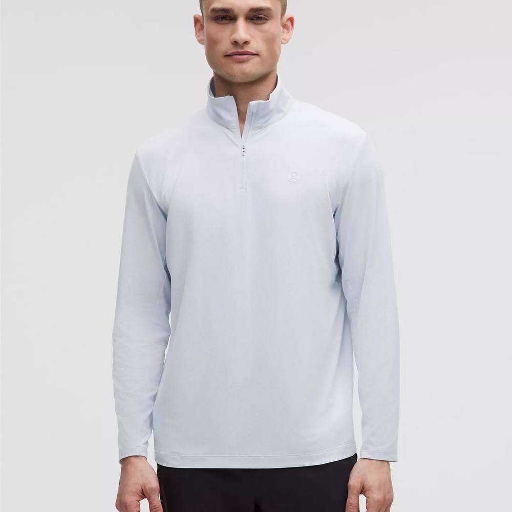 Lululemon Logo Sport Long-Sleeve Half Zip Starch Blue NWT